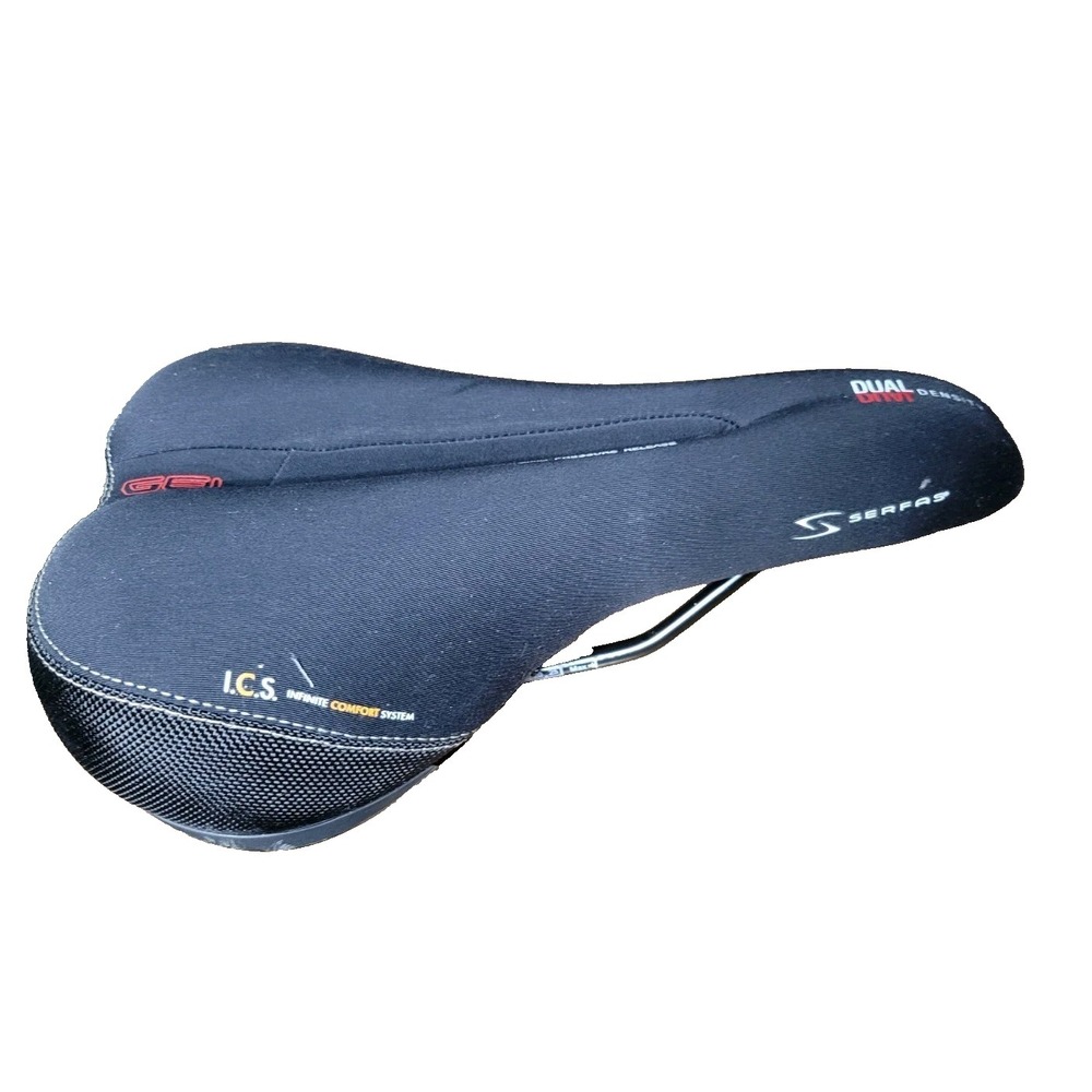 Serfas Dual Density Men's Bicycle Saddle with Cutout Anatomic‎ Pressure Release